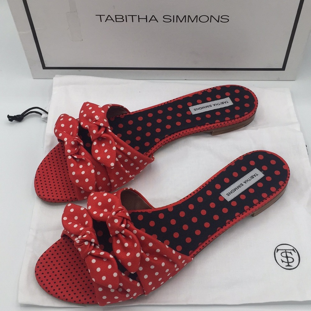 Tabitha Simmons ❤️ Cleo Polka Flat Sandals - Picture 4 of 6